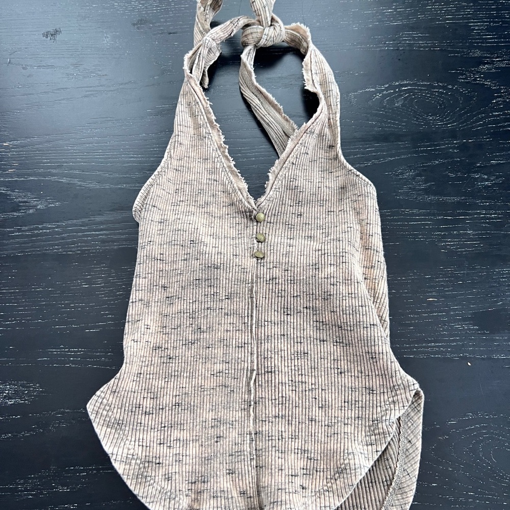 Pilcro Beige Striped Tank Top - Anthropologie